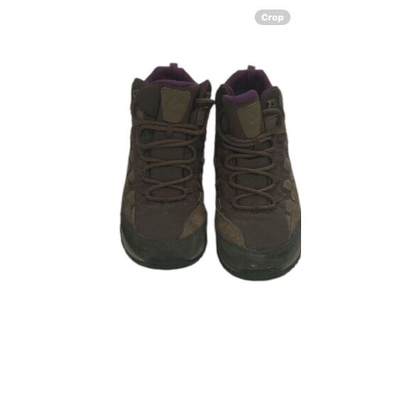 Women's Columbia Brown & Purple Lace Up Boots Preowned In Great Condition,Size 8 - Picture 8 of 9